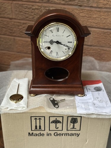 Wooden mantel clock - wooden,