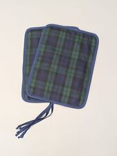 Pair of Rayburn 200 300 400 Hob Lid Mat  Hob Cover Black Watch Tartan Cotton 