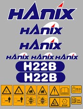 HANIX H22B DIGGER COMPLETE DECAL STICKER SET WITH SAFETY WARNING DECALS