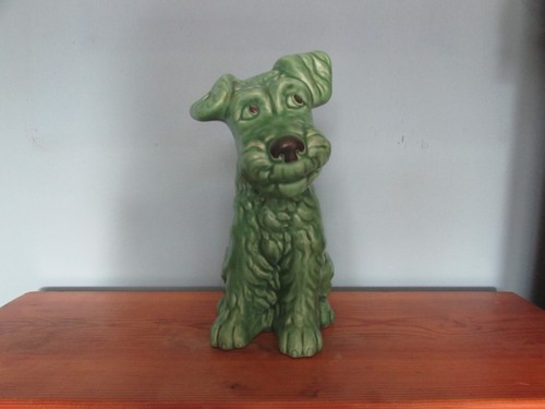 Sylvac terrier dog green model - green,