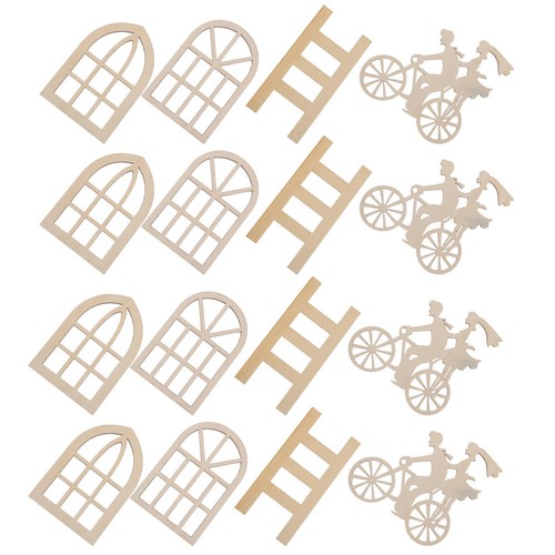 16pcs small wooden window - 16pcs,
