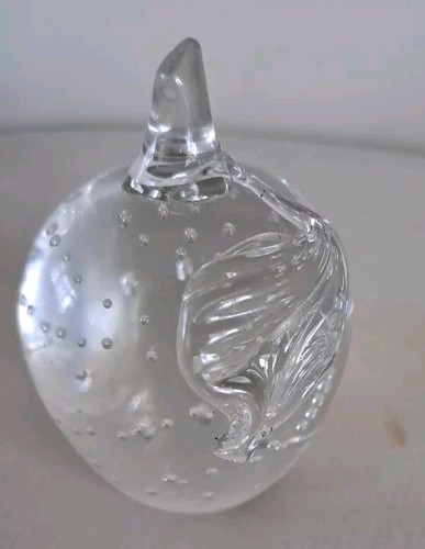 Art glass apple paperweight - ,