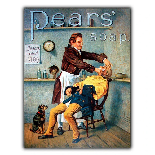 Pears soap metal wall - metal,