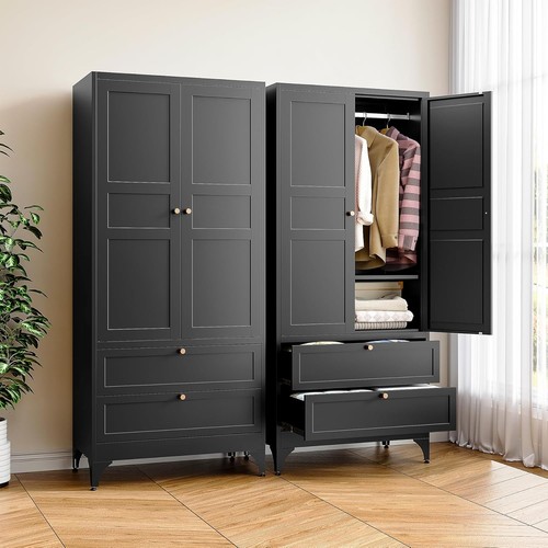 Metal armoire wardrobe closet - metal,