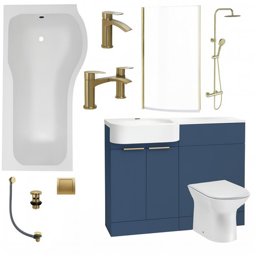 Blue shape vanity 1700 - blue,