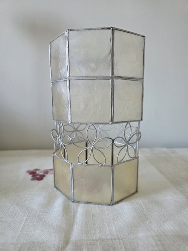 Vintage capiz shell lampshade - vintage,