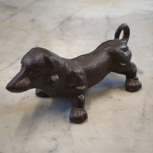 Cast iron dachshund puppy - iron,