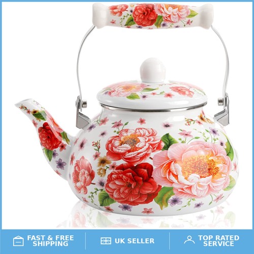 Elegant quart enamel tea - enamel,