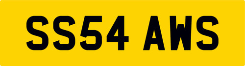 Saws reg number plate ss54 - number,