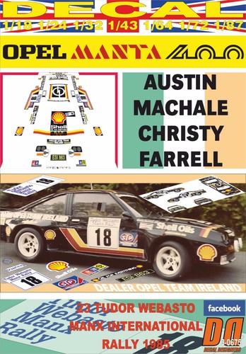 Decal opel manta 400 - opel, a.machale