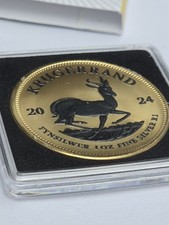 2024 1oz .999 Silver Krugerrand 24K Gold & Black Platinum #321/500 - PiK Coins