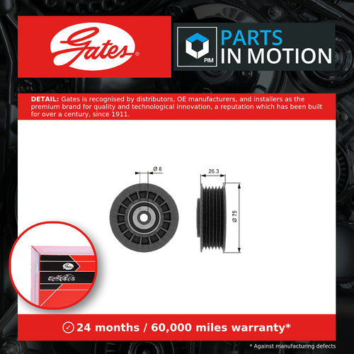 Aux belt idler pulley fits - belt,