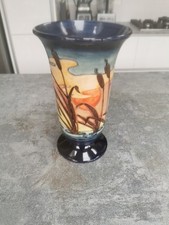 Moorcroft Vase Reeds At Sunset