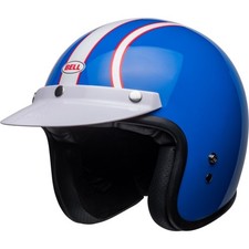 Bell Custom 500 Open-Face Motorcycle Helmet Six Days Blue