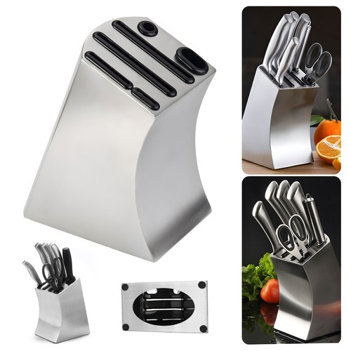 Stainless steel knife block - stainless,