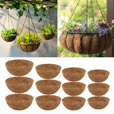 2Pcs Round Replacement Plant Basket Liners Coco Fiber Liner for Hanging Basket