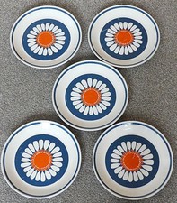 FIGGJO FLINT DAISY TURI DESIGN NORWAY ~ 5 SIDE PLATES ~ 20cm