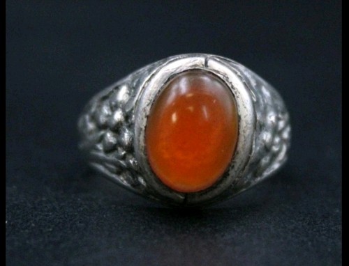 Vintage silver islamic aqeeq - silver,