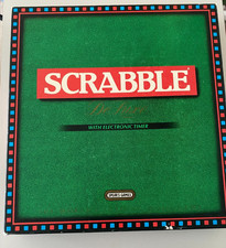Scrabble DeLuxe Board Game With Original Box - Complete & In Excellent Condition