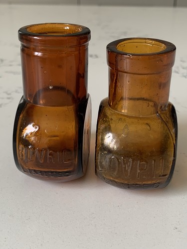 Antique bovril amber glass - antique, 2