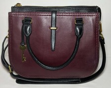 Fossil Ryder burgundy & black