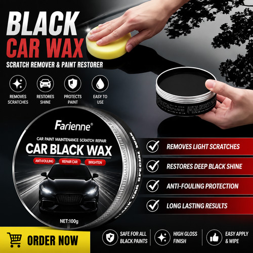 Black car wax scratch - wax,