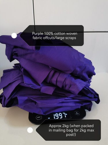 2kg purple 100 cotton woven - 100%,
