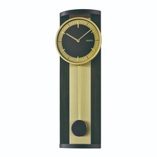 Seiko Timeless Black & Gold Wooden Pendulum Clock QXC244G