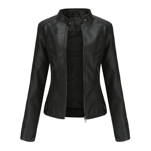 Women biker jacket - jacket, slim
