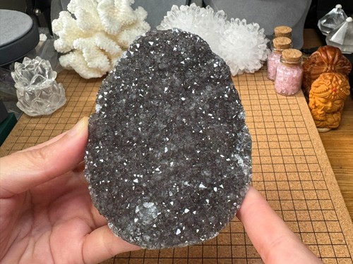 Natural amethyst cut geode - natural,