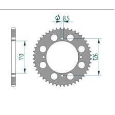 Aluminium Sprocket for Kawasaki KX 65 A 2001 KX065AAA 420 Series 46 Tooth