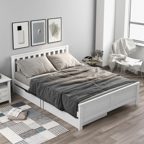 4ft6 wooden double bed - 4ft6,