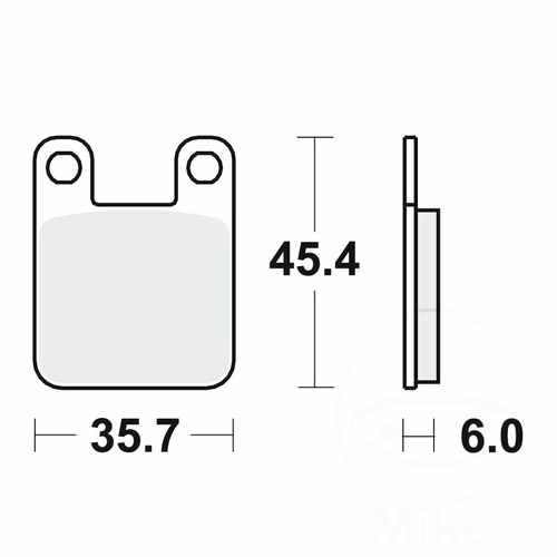 Brake pad rear - rear, fit