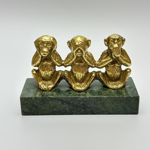 Vintage brass three wise - vintage,