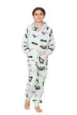 Kids Girls Boys Fleece A2Z Onesie One Piece Pyjamas Varsity Print Sleepsuit 2-13
