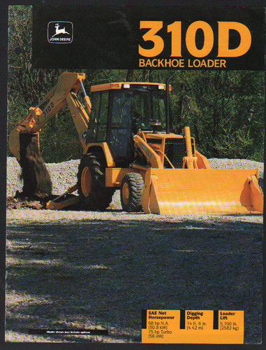 John deere 310d tractor - deere, "310d"