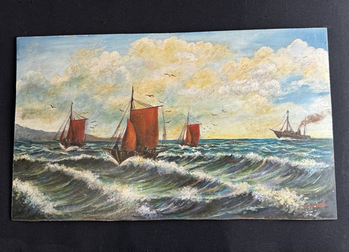 Antique original oil painting - antique,