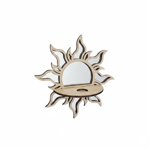 Wooden cumulus mirror plant - wooden,