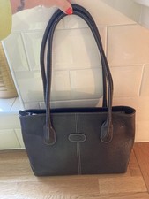 BEAUTIFUL TODS BAG BROWN GRAINED LEATHER GRAB TOTE SHOULDER BAG PLS READ FULLY