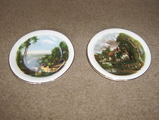 PALL MALL WARE-TWO SMALL DECORATIVE PLATES-IN EXC COND.-12 CM IN DIAMETER-NICE