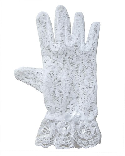 Stretchy lace gloves - lace, girls