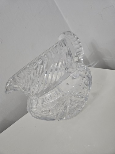 Large heavy vintage cut glass - heavy,