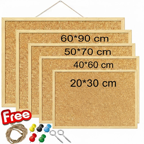 Notice board natural - board, pin
