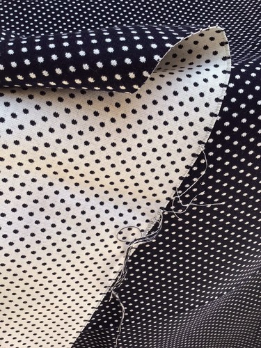Vintage navy blue white - , heavy