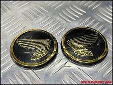 Honda Monkey Gorilla Z50 Z50J Monkeybike FUEL TANK EMBLEM 1PAIR ( Gold - Black )
