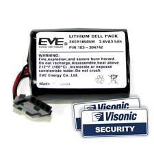 Visonic Siren Battery MCS-740 SR-740 PG2 PowerMax Bell Box 2XER18505M 103-304742