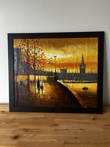 Professionally framed oil - framed,