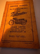 VELOCETTE   SERVICE MANUAL   VIPER 350 ,VENOM &  MSS 500 CC MODELS