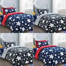 Stars Pattern Teddy Fleece Duvet Quilt Cover Sets Soft Warm Cosy Bedding Sets NZ