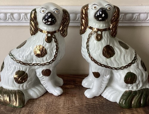 Pair antique staffordshire - of,